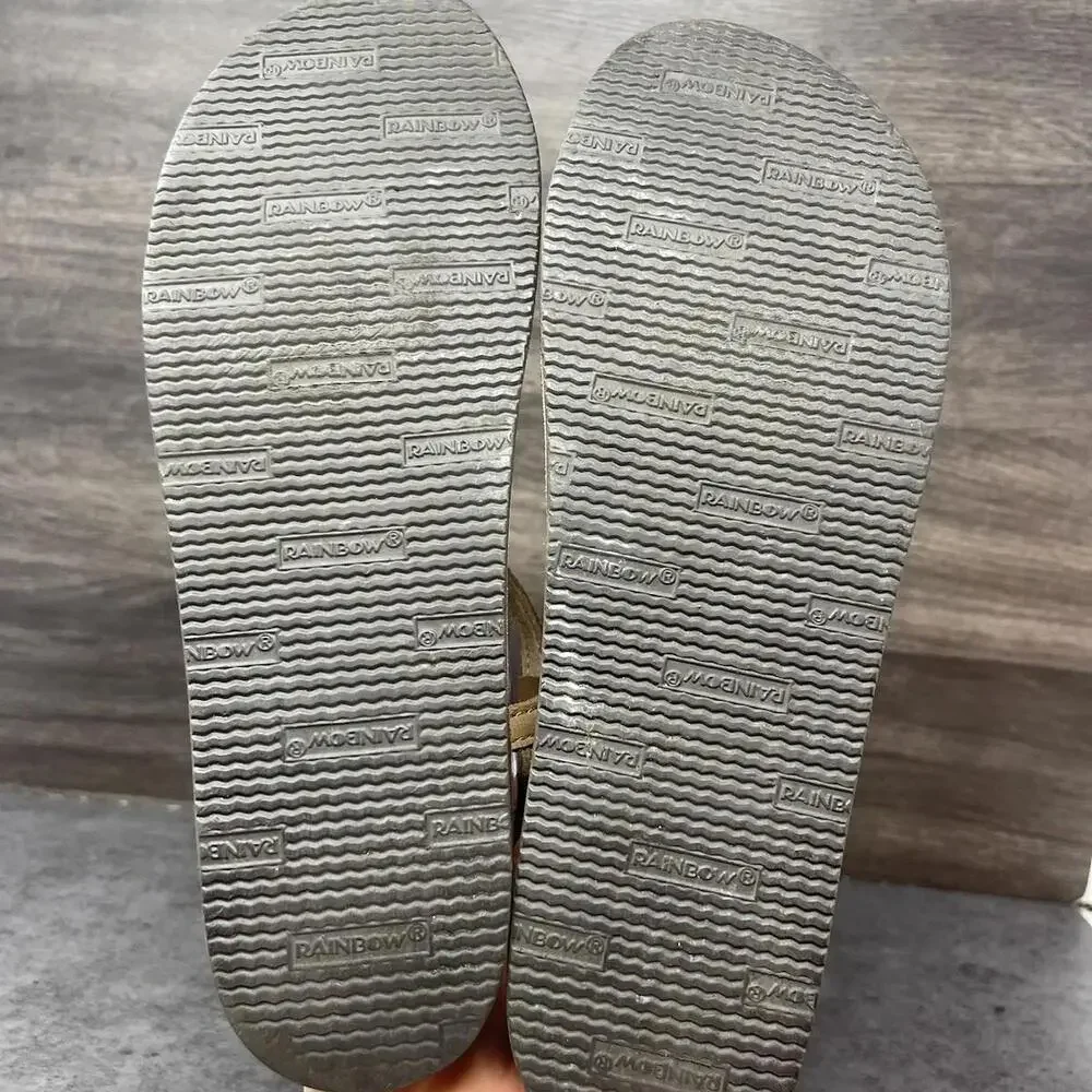 Rainbow Sandals Size Large (7.5-8.5) T Street Center Braid Slip On_7